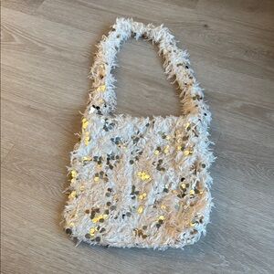 Casual Glitz Cream Sequin Bag NEW 🏷️